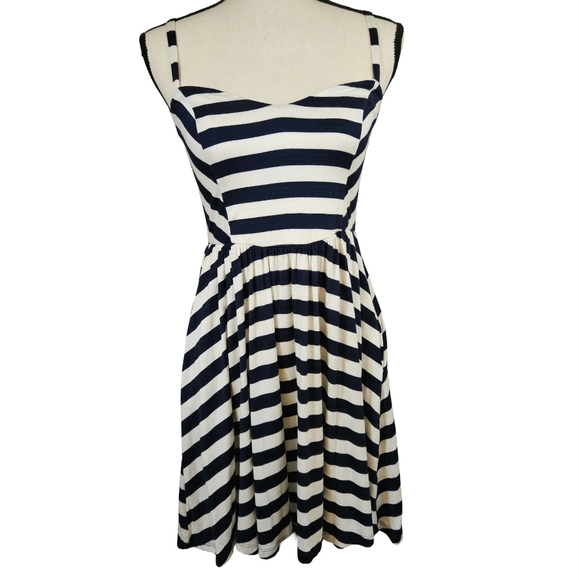 Lush Dresses & Skirts - Lush Striped Sun Dress, Navy/ White, Small